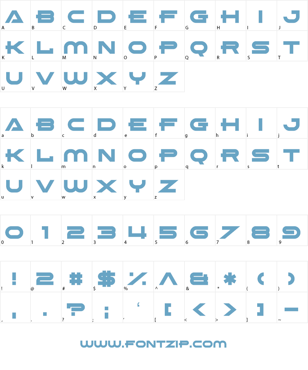 Absolute Xero Font Character